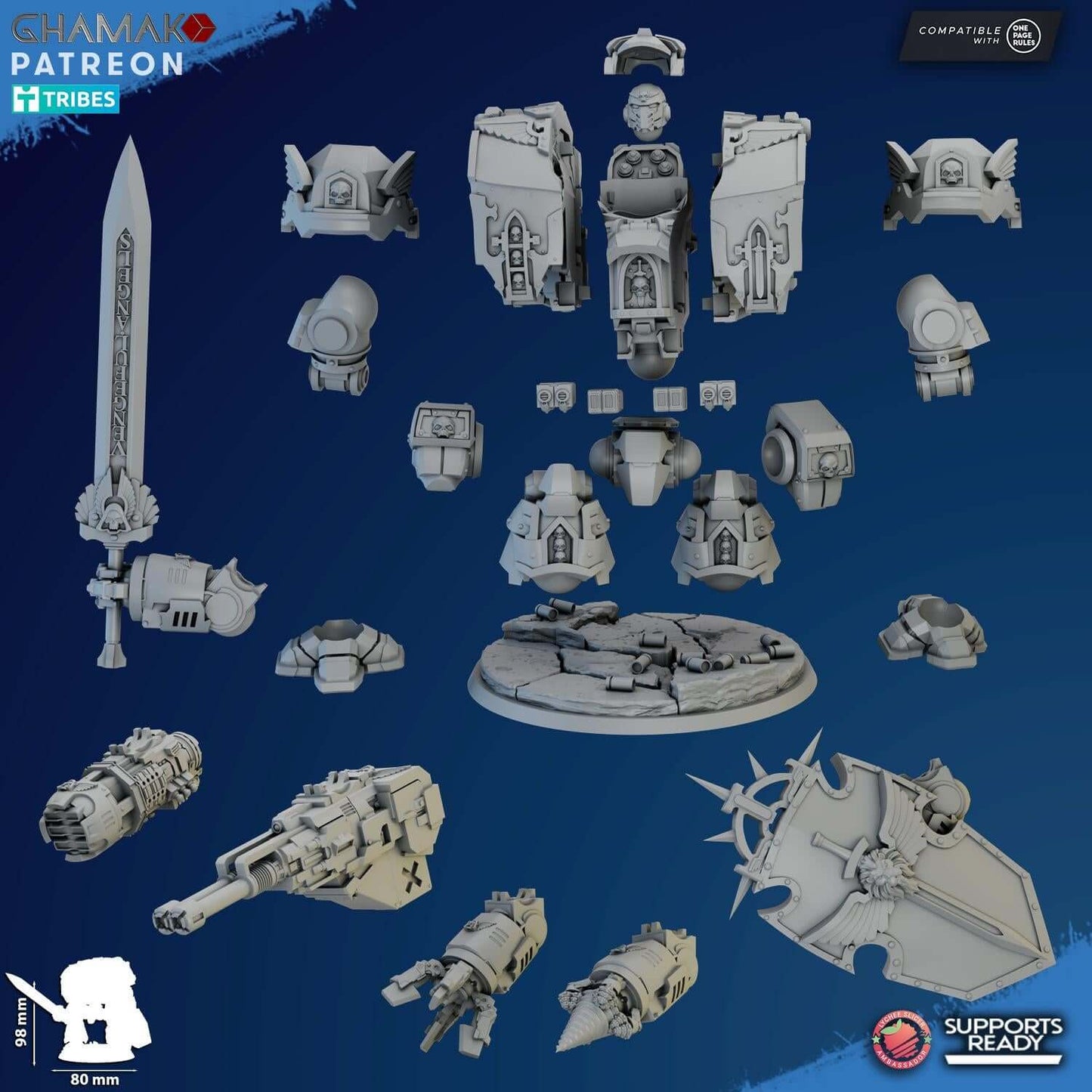 Omega War-Hulk Melee - Grimdark Void Marines Ghamak Miniatures