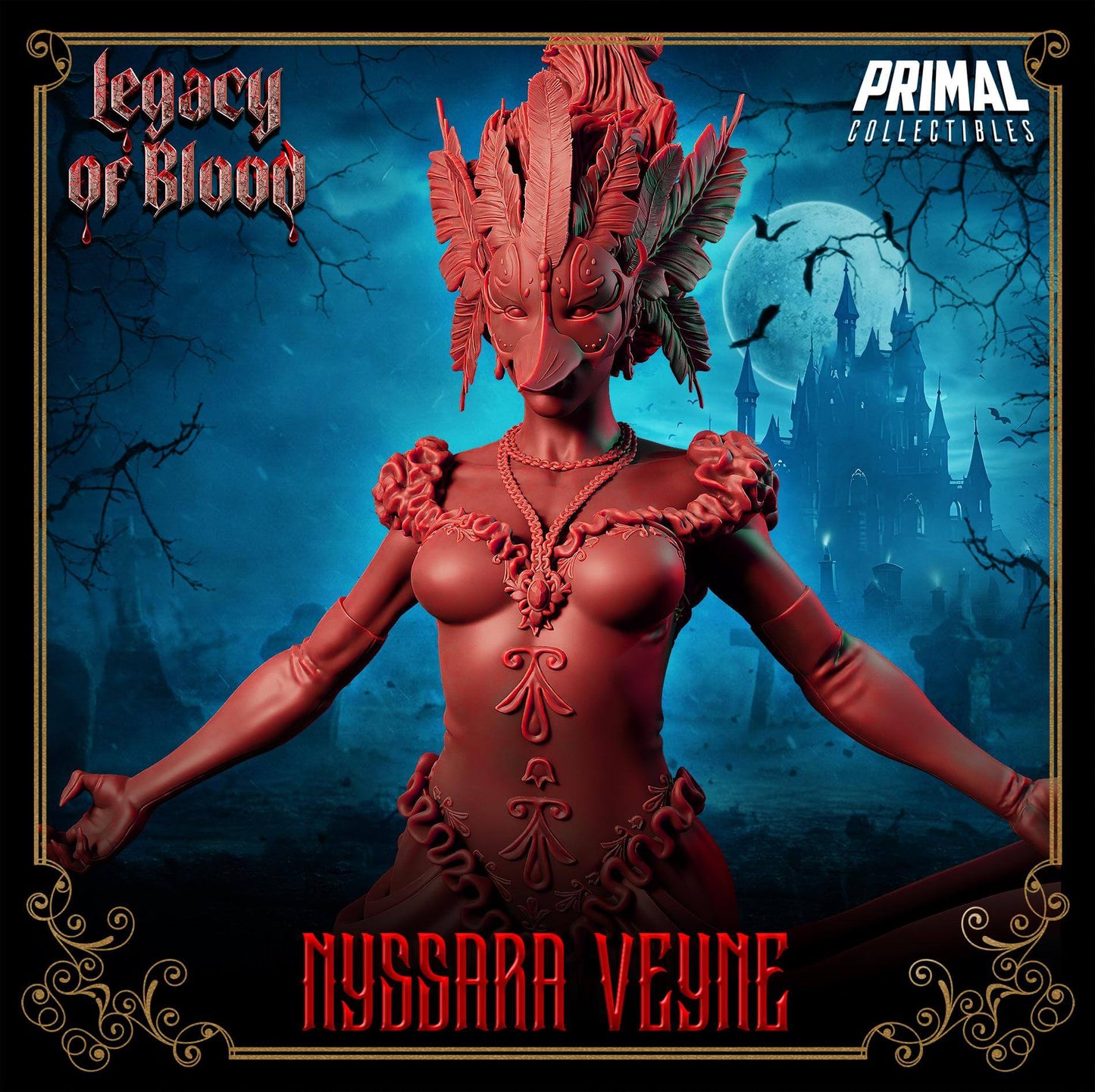 Nyssara Veyne - Legacy of Blood 3D Printed Resin RPG/Tabletop/Boardgames Miniature Primal Collectibles