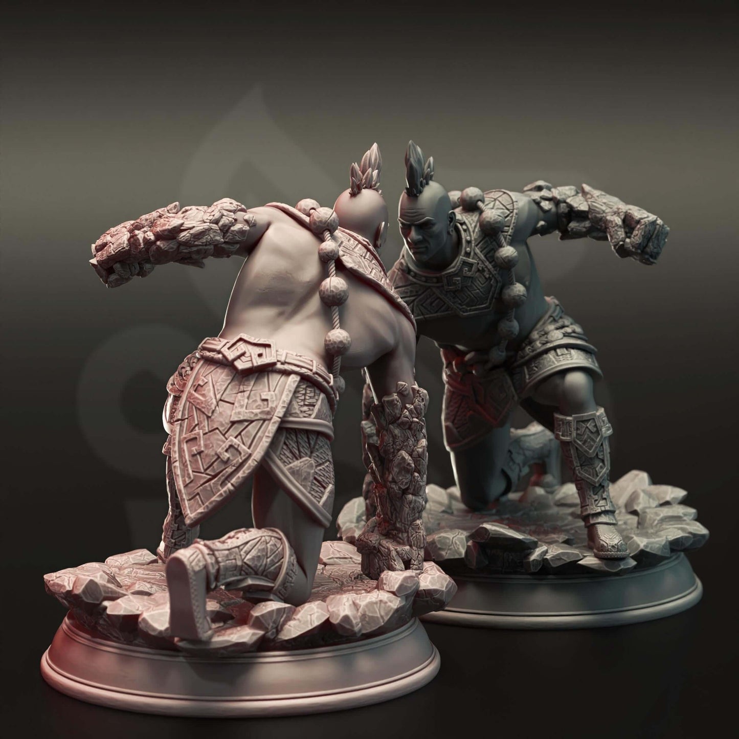 Earth Genasi Brawler - Markus Craghand - 3D Printed Resin RPG/Tabletop/Boardgames Miniature DM Stash