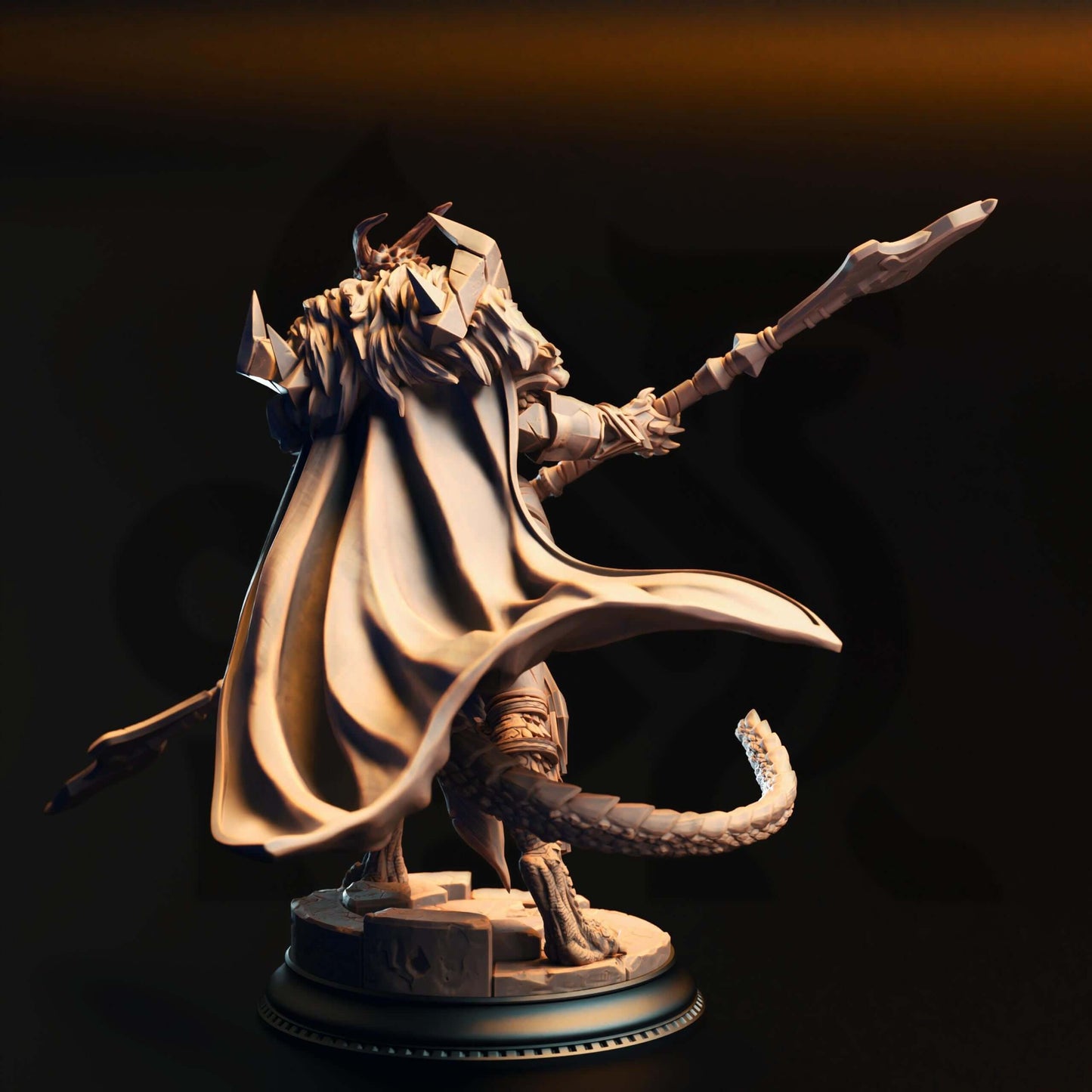 Silver Dragonborn Paladin - Apokris the Resolute - 3D Printed Resin RPG/Tabletop/Boardgames Miniature DM Stash