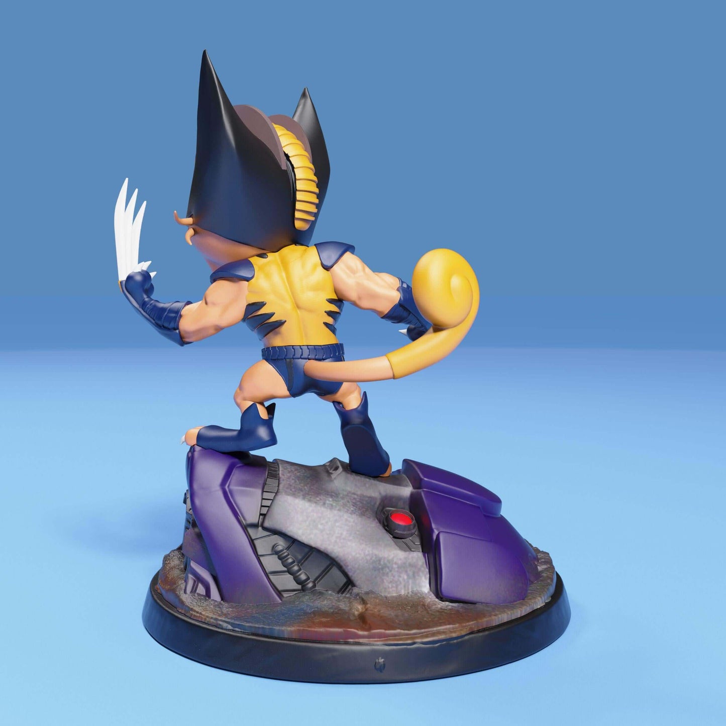 Meowth Wolverine - Pokemon - Marvel - Collectible Fanart Statue - Bendy Buddies