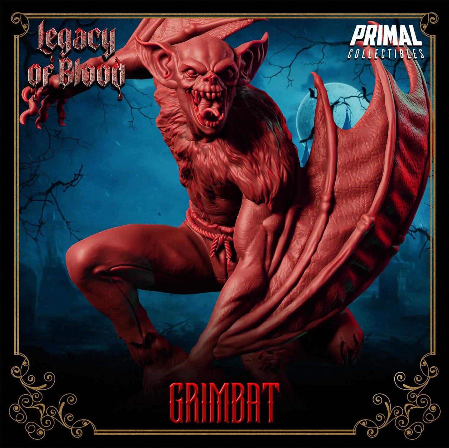 Grimbat - Legacy of Blood 3D Printed Resin RPG/Tabletop/Boardgames Miniature Primal Collectibles