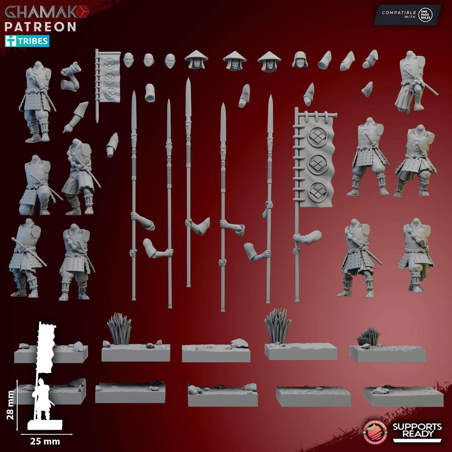 Ashigaru Oda Yari - Ghamak Miniatures