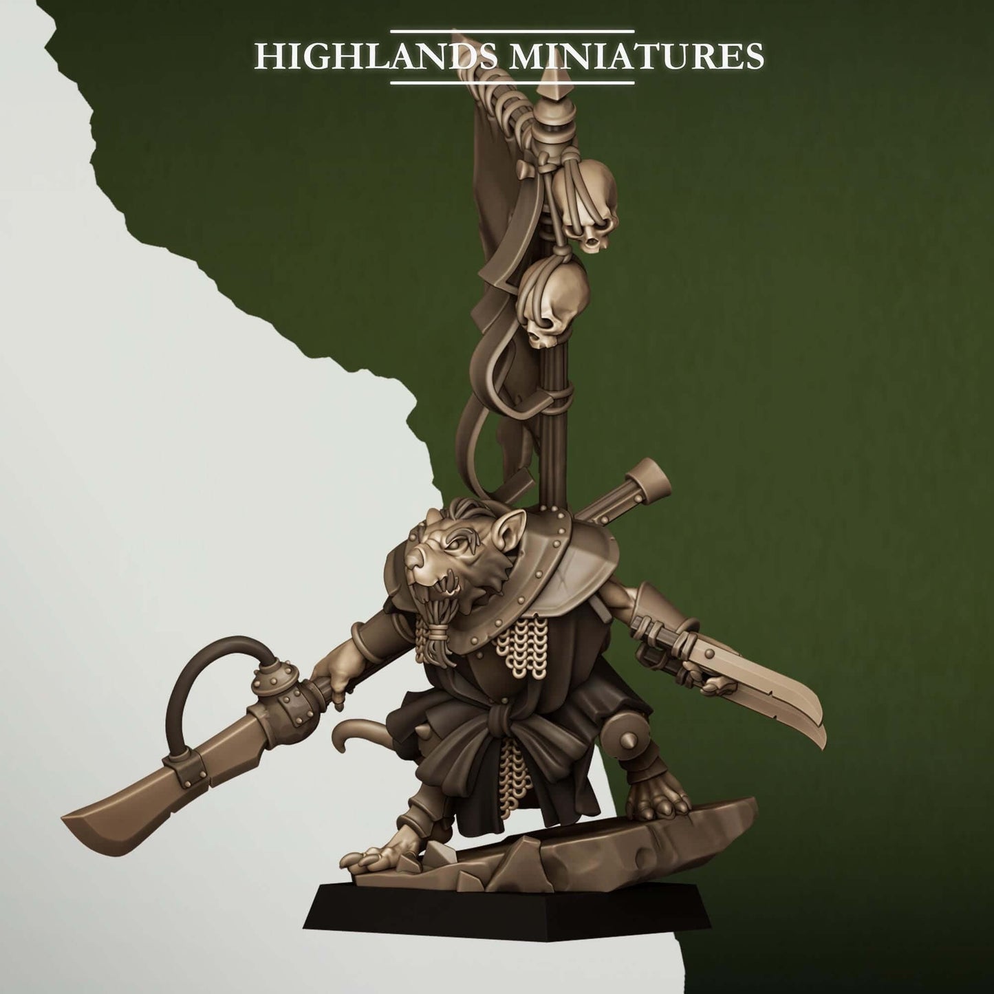 Sewer Vermin Warlord - Highlands Miniatures