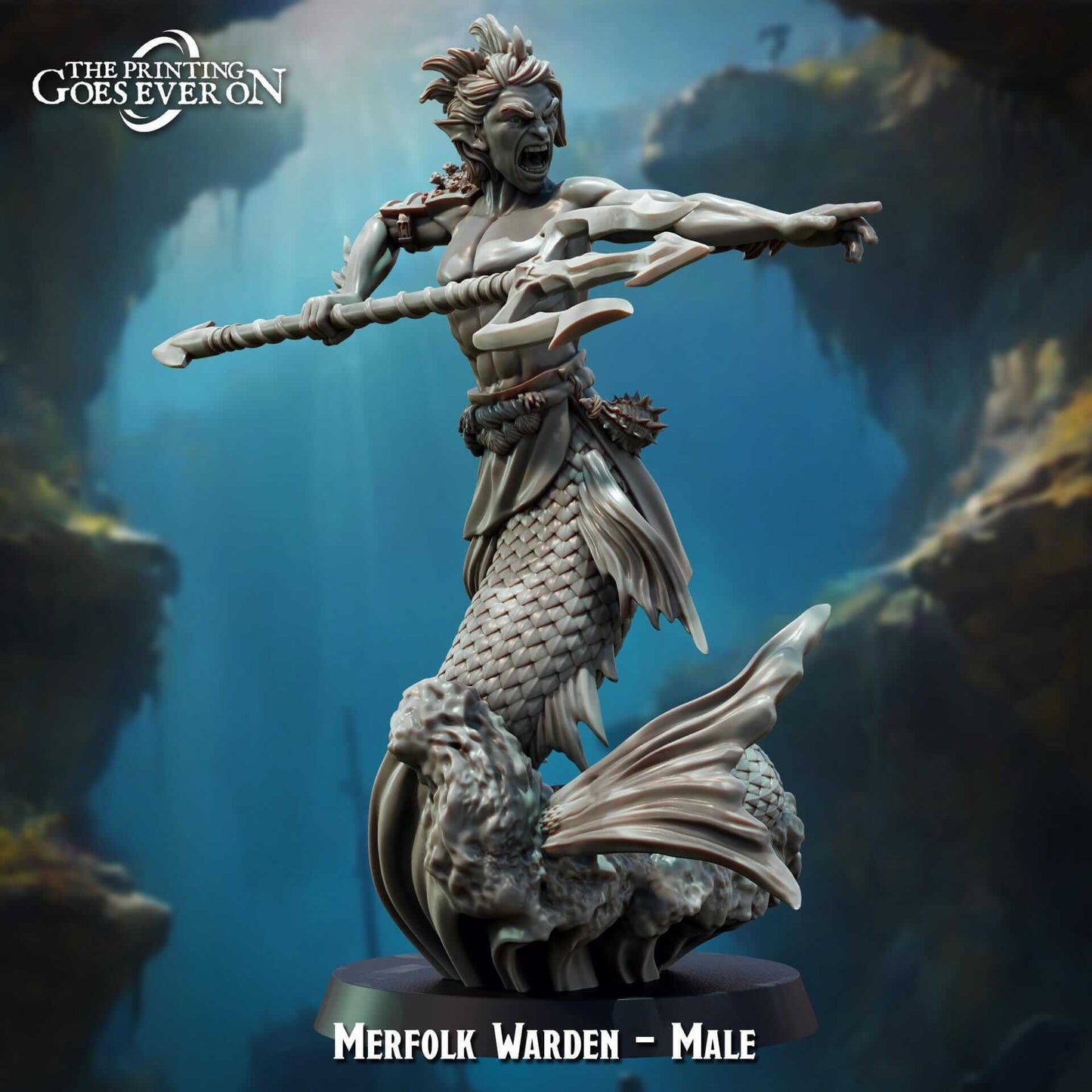 Merfolk Warden Male - Tides of Terror - The Printing Goes Ever On