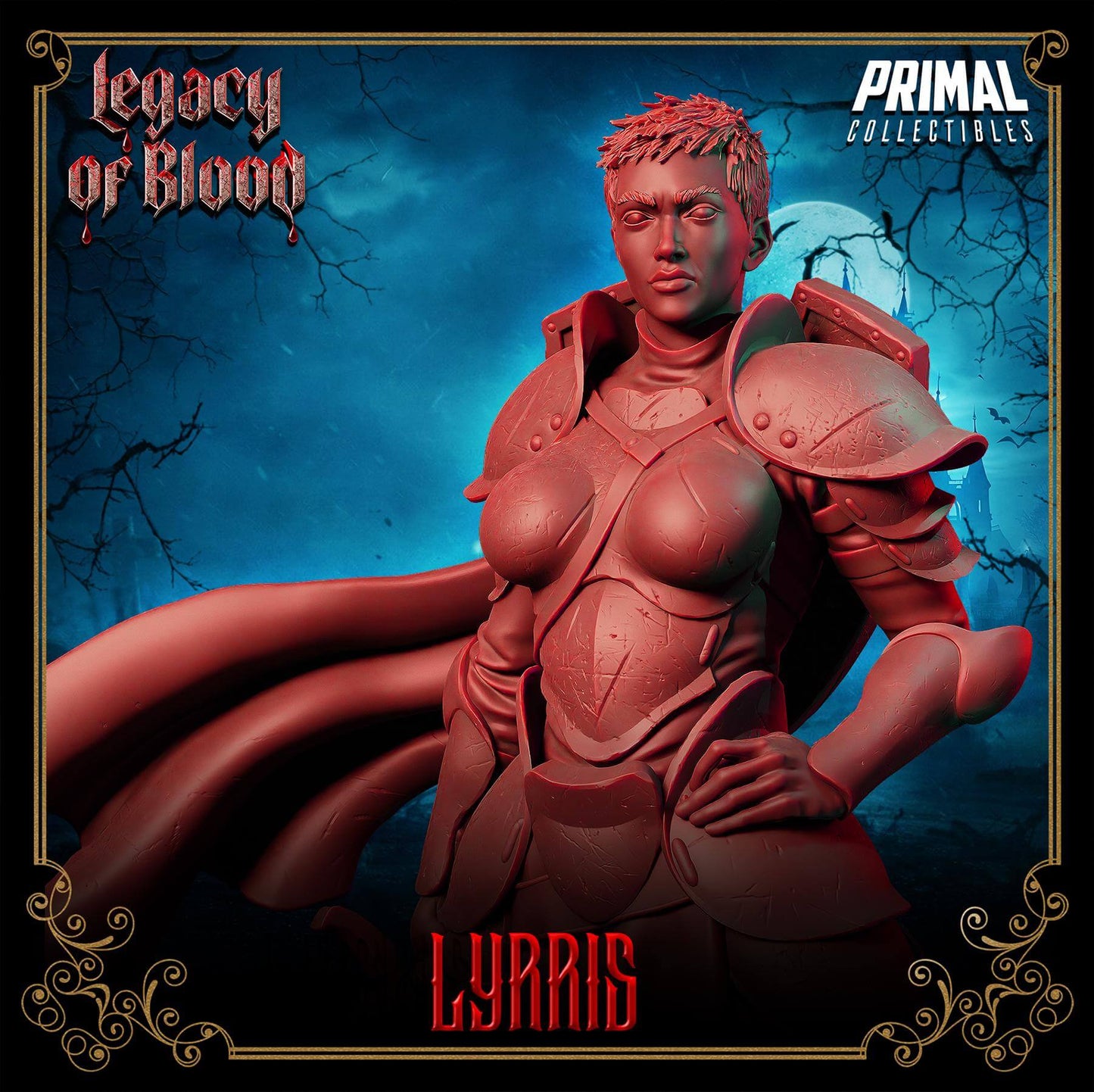 Lyrris Paladin - Legacy of Blood 3D Printed Resin RPG/Tabletop/Boardgames Miniature Primal Collectibles