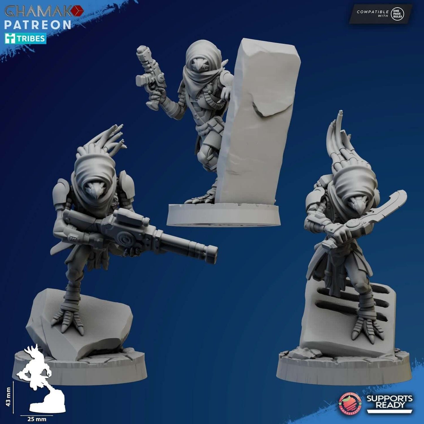 Rift Claw Shades - Kroot Proxies - Ghamak Miniatures