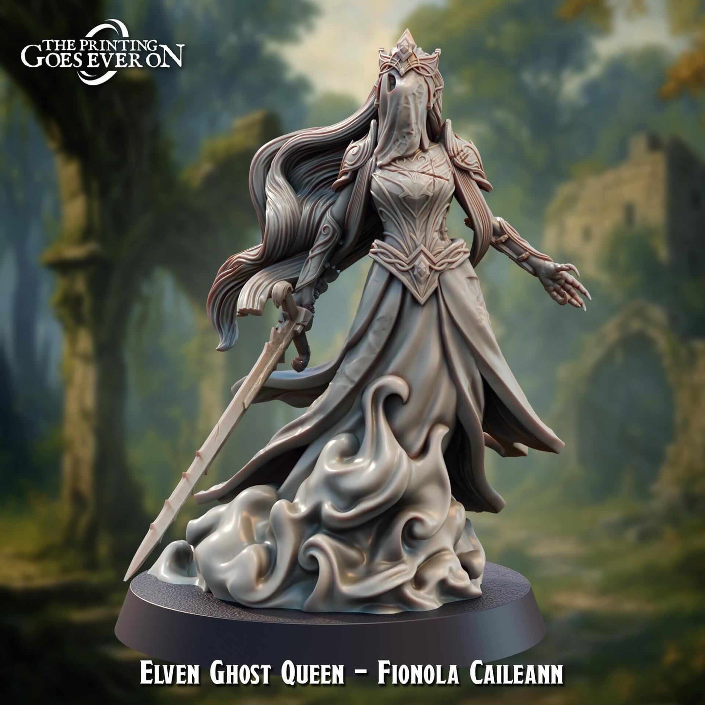 Fionola Caileann Elven Ghost Queen - Dead Elves & Prism Spells - The Printing Goes Ever On
