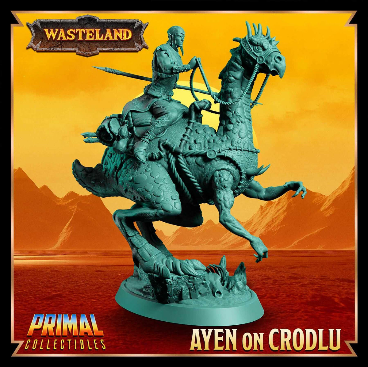 Ayen on Crodlu - Wasteland 3D Printed Resin RPG/Tabletop/Boardgames Miniature Primal Collectibles