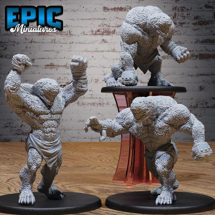 3D Resin Miniature Brain Golem - D&D Epic Miniatures