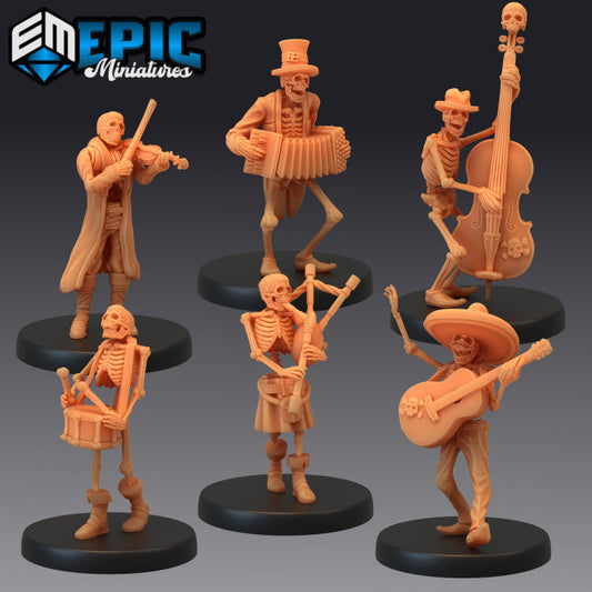 3D Resin Miniature Skeleton Musician - D&D Epic Miniatures