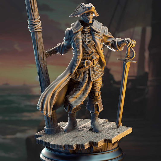 Warforged Swashbuckler - Harvold "Blue Eyes" Stalson - 3D Printed Resin RPG/Tabletop/Boardgames Miniature DM Stash