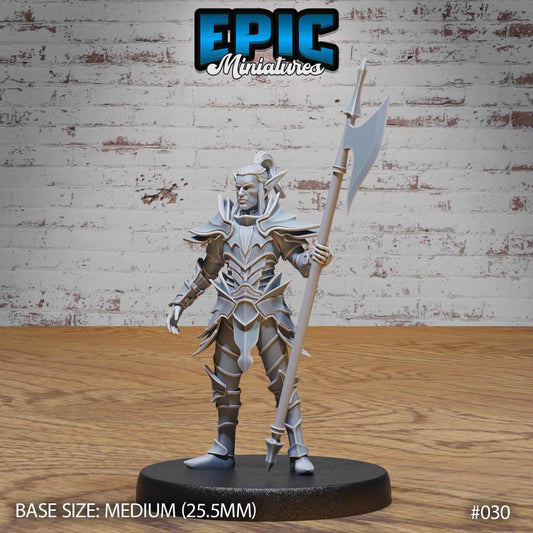 Dark Elf - Drow - with Halberd - D&D Epic Miniatures   and Dragons