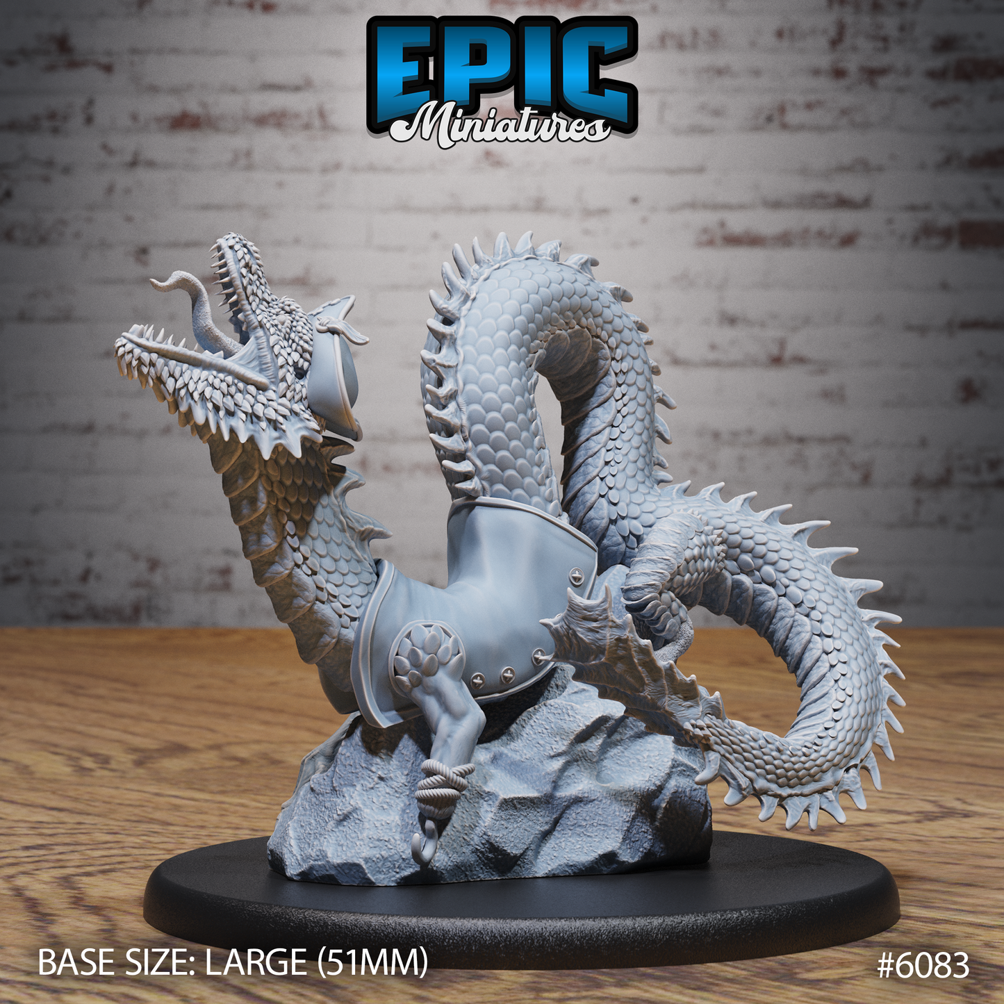 3D Resin Miniature Sea Serpent Pirate - D&D Epic Miniatures