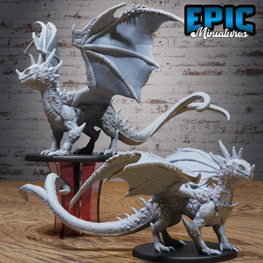 3D Resin Miniature Crystal Dragon Young - D&D Epic Miniatures