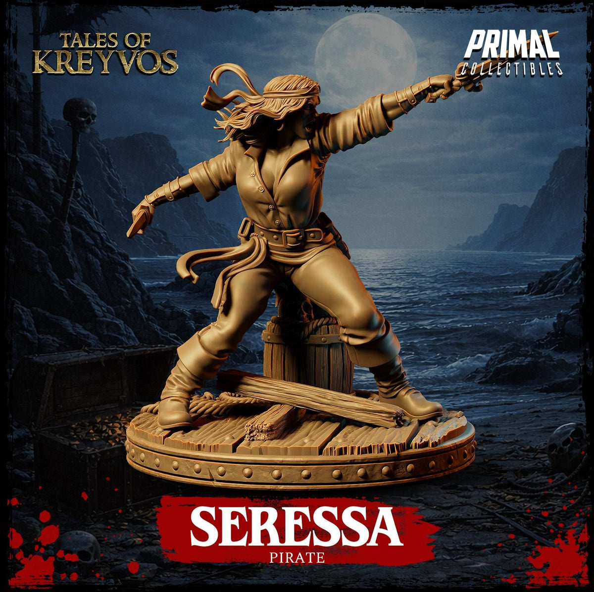 a statue of a woman dressed as a pirate, with her arms outstretched and wearing a pirate hat.