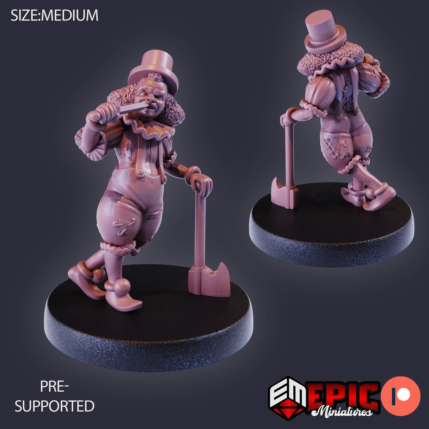 3D Resin Miniature Horror Clown - D&D Epic Miniatures