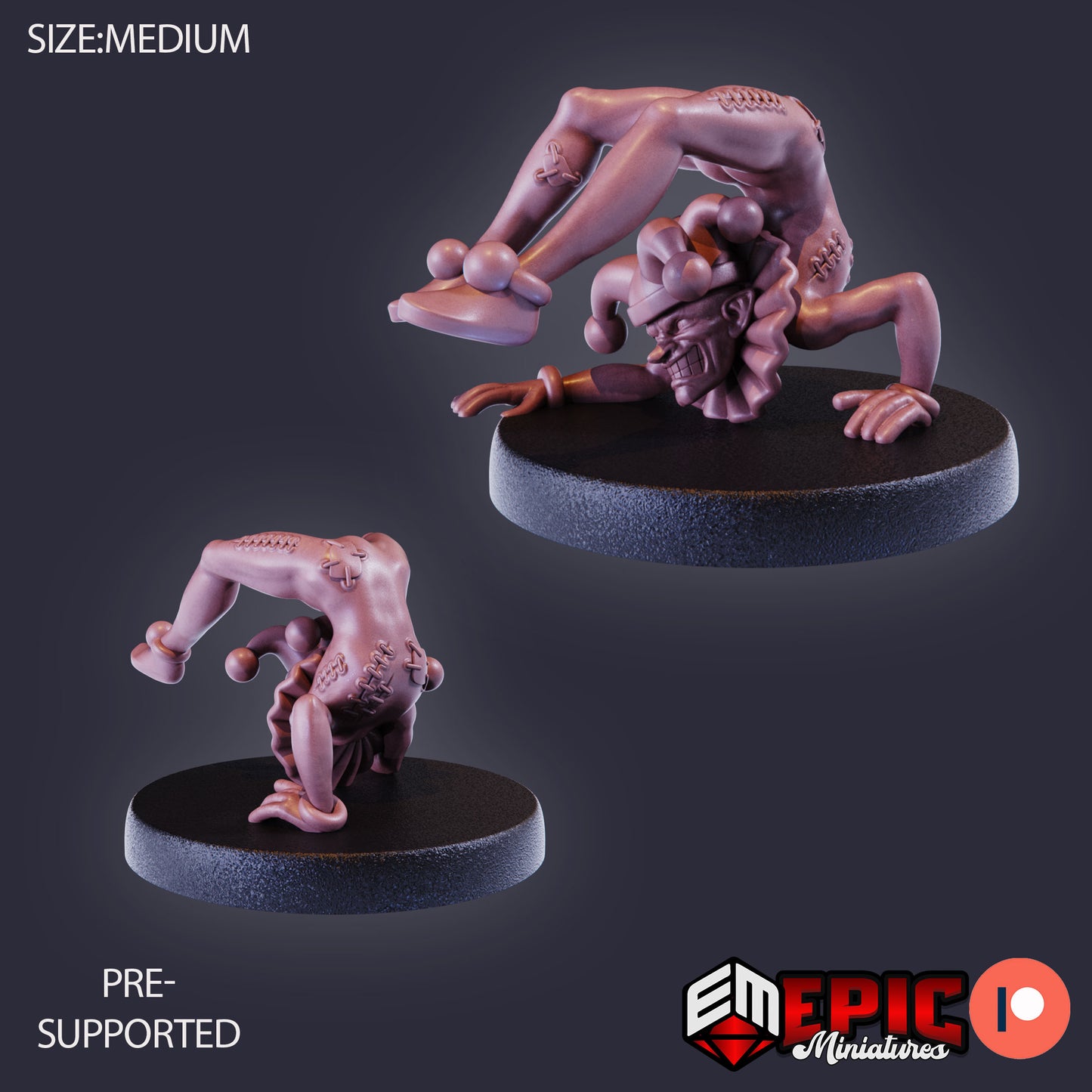 3D Resin Miniature Horror Clown - D&D Epic Miniatures