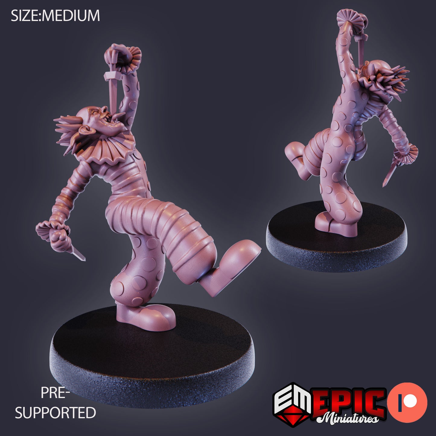 3D Resin Miniature Horror Clown - D&D Epic Miniatures