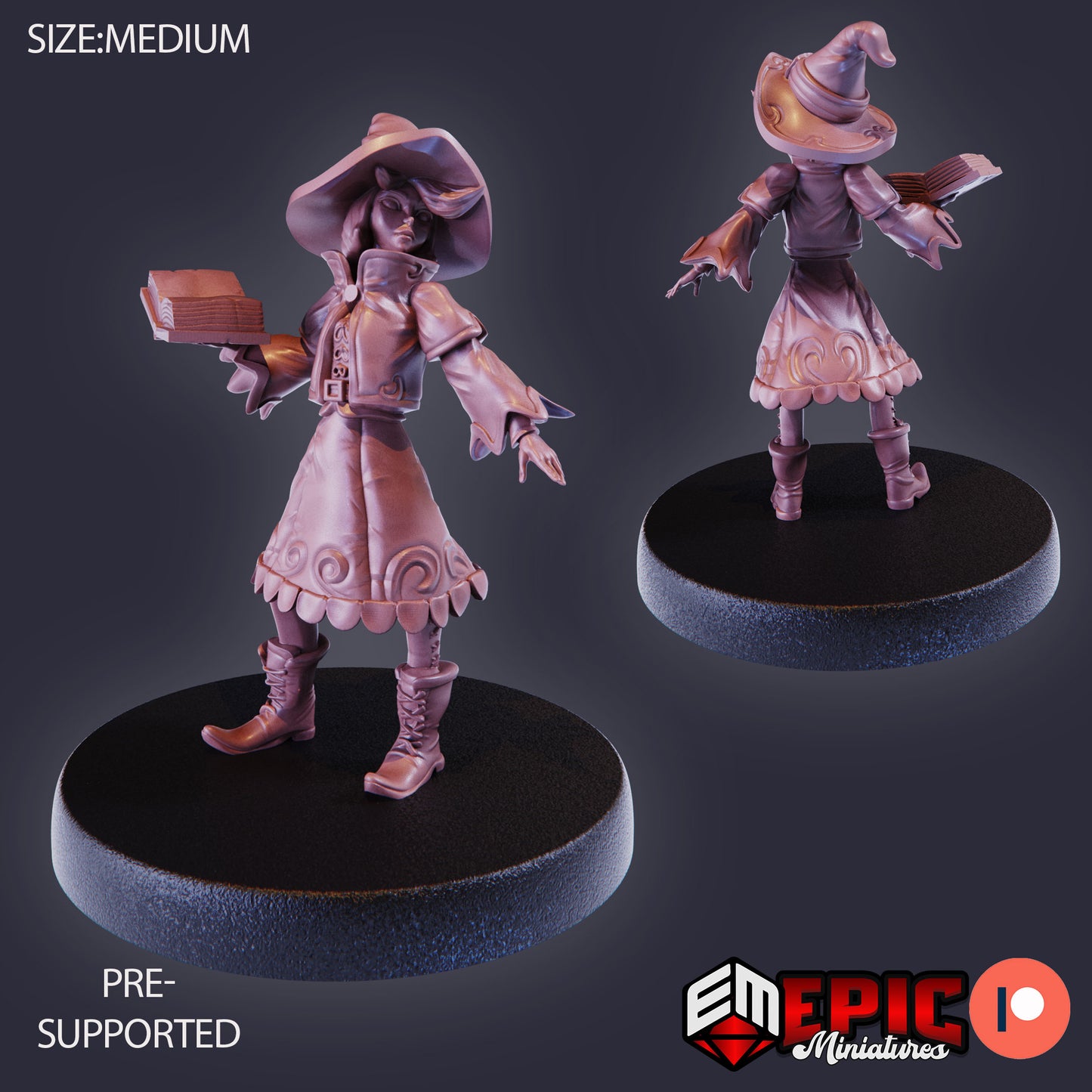 3D Resin Miniature Witch Apprentice - D&D Epic Miniatures