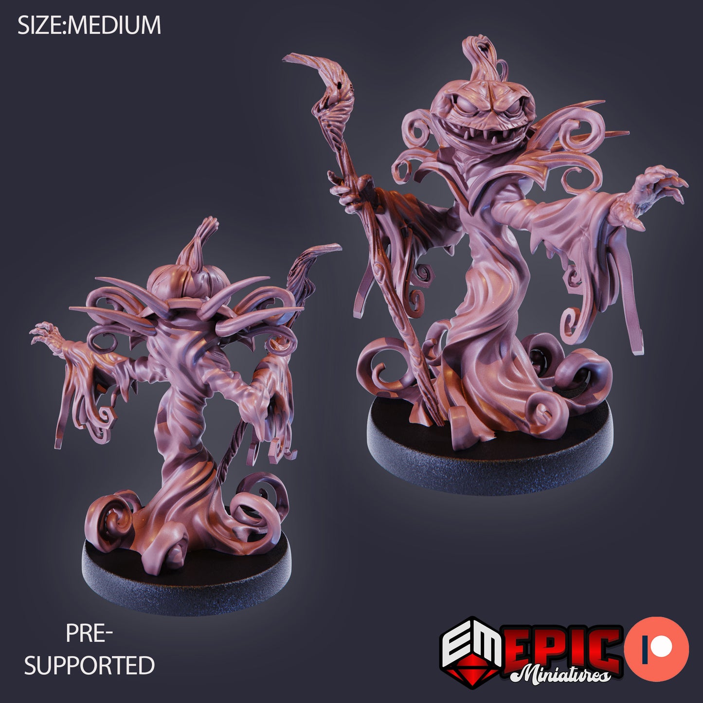 3D Resin Miniature Pumpkin Reaper - D&D Epic Miniatures