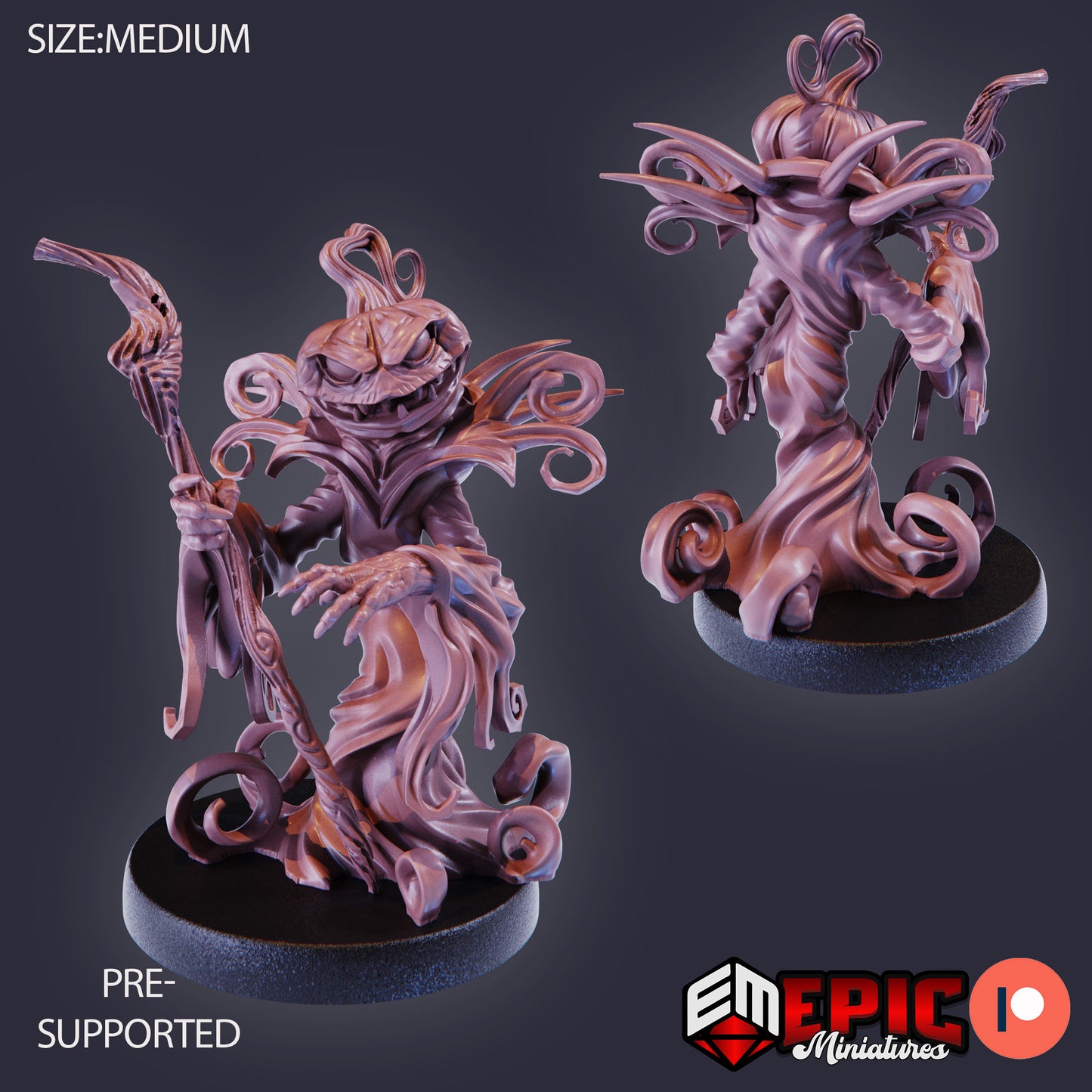 3D Resin Miniature Pumpkin Reaper - D&D Epic Miniatures
