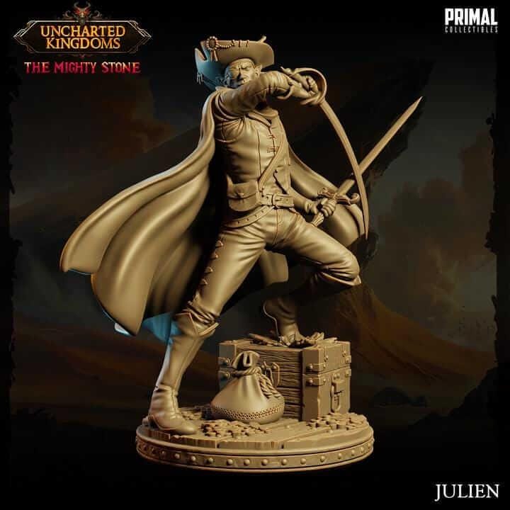 Julien Mercenary - Uncharted Kingdoms 3D Printed Resin RPG/Tabletop/Boardgames Miniature Primal Collectibles