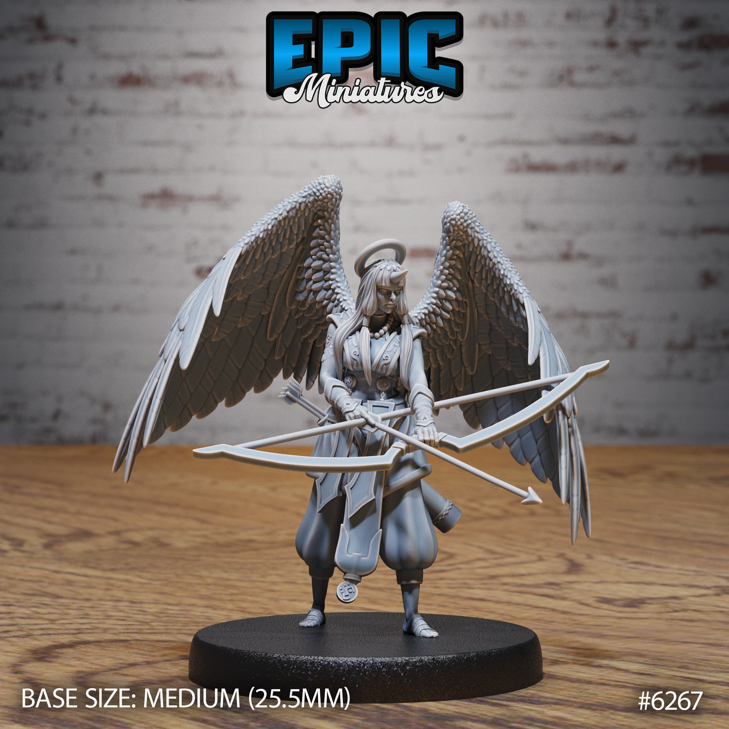 3D Resin Miniature Angel Folk Fighter Set - D&D Epic Miniatures