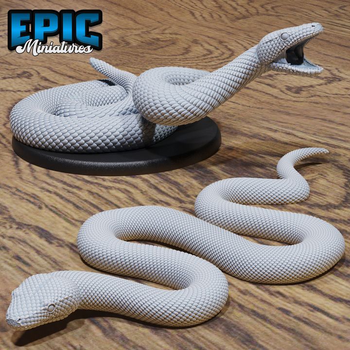 3D Resin Miniature Boa Constrictor - D&D Epic Miniatures
