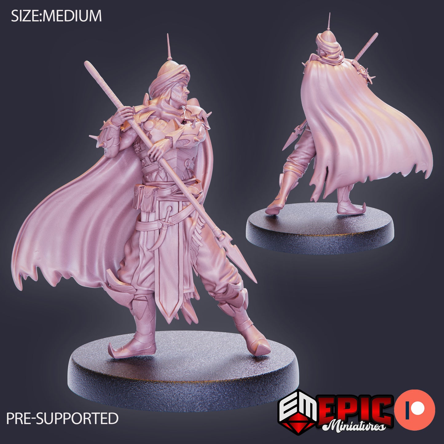 3D Resin Miniature Orient Warrior - D&D Epic Miniatures