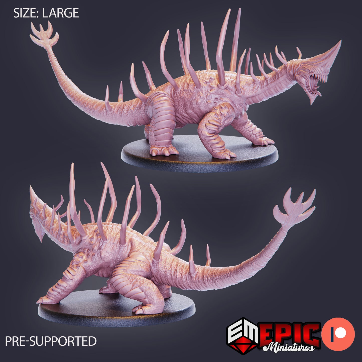 3D Resin Miniature Sand Wyrm - D&D Epic Miniatures