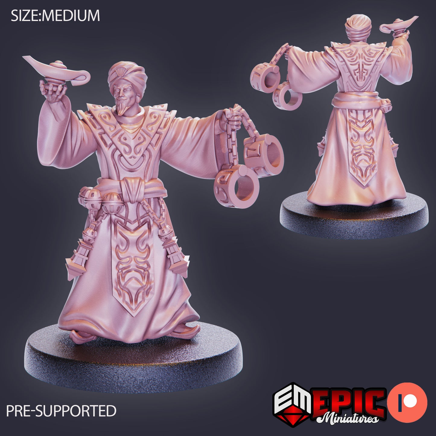 3D Resin Miniature Djinni Hunter - D&D Epic Miniatures