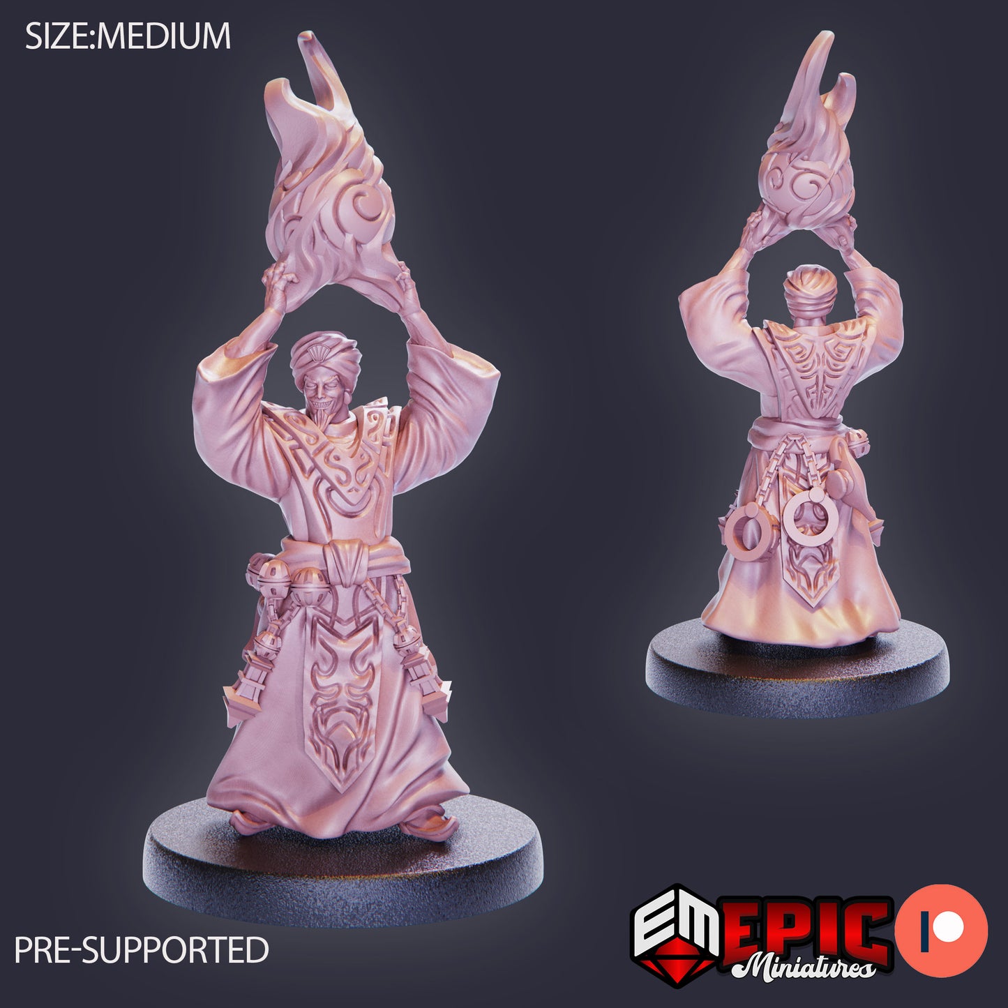 3D Resin Miniature Djinni Hunter - D&D Epic Miniatures