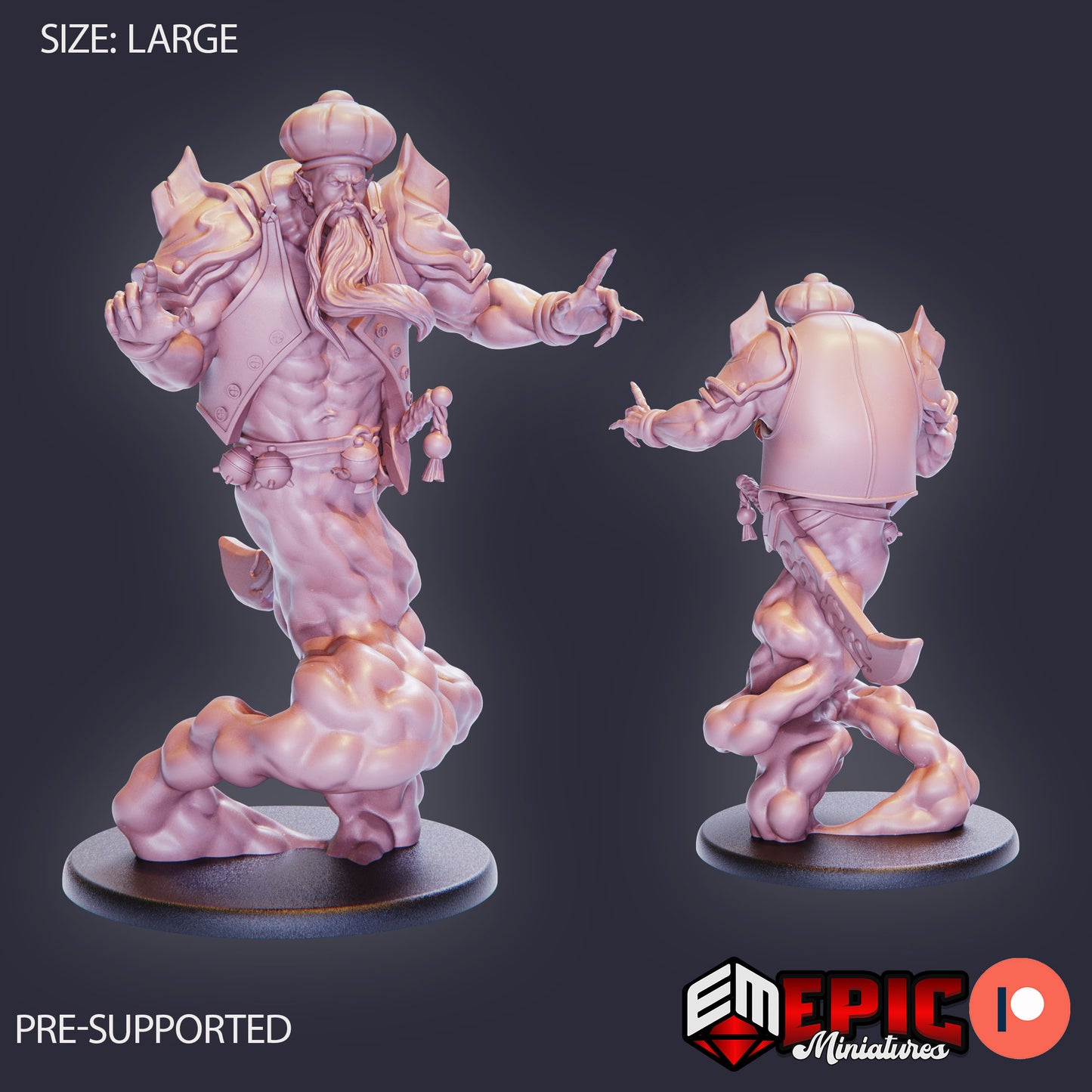 3D Resin Miniature Legendary Lamp Genie - D&D Epic Miniatures