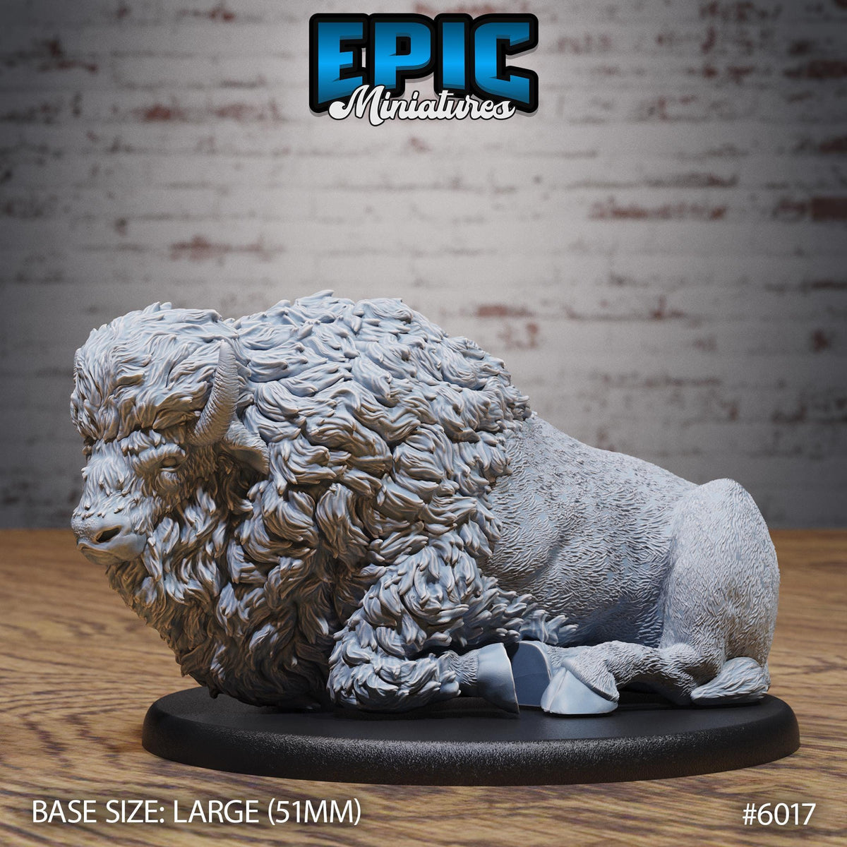 3D Resin Miniature Bison - D&D Epic Miniatures