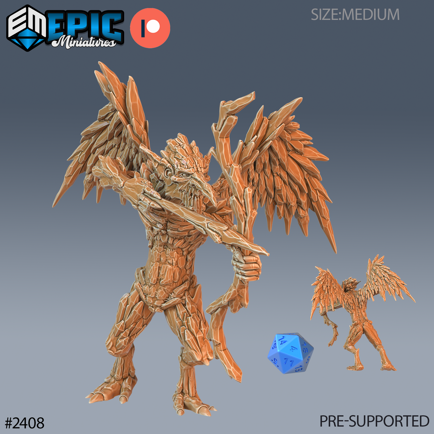 3D Resin Miniature Ice Mephit - D&D - Epic Miniatures