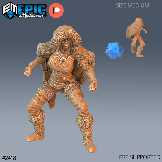 3D Resin Miniature Northern Tribes Warrior - D&D - Epic Miniatures