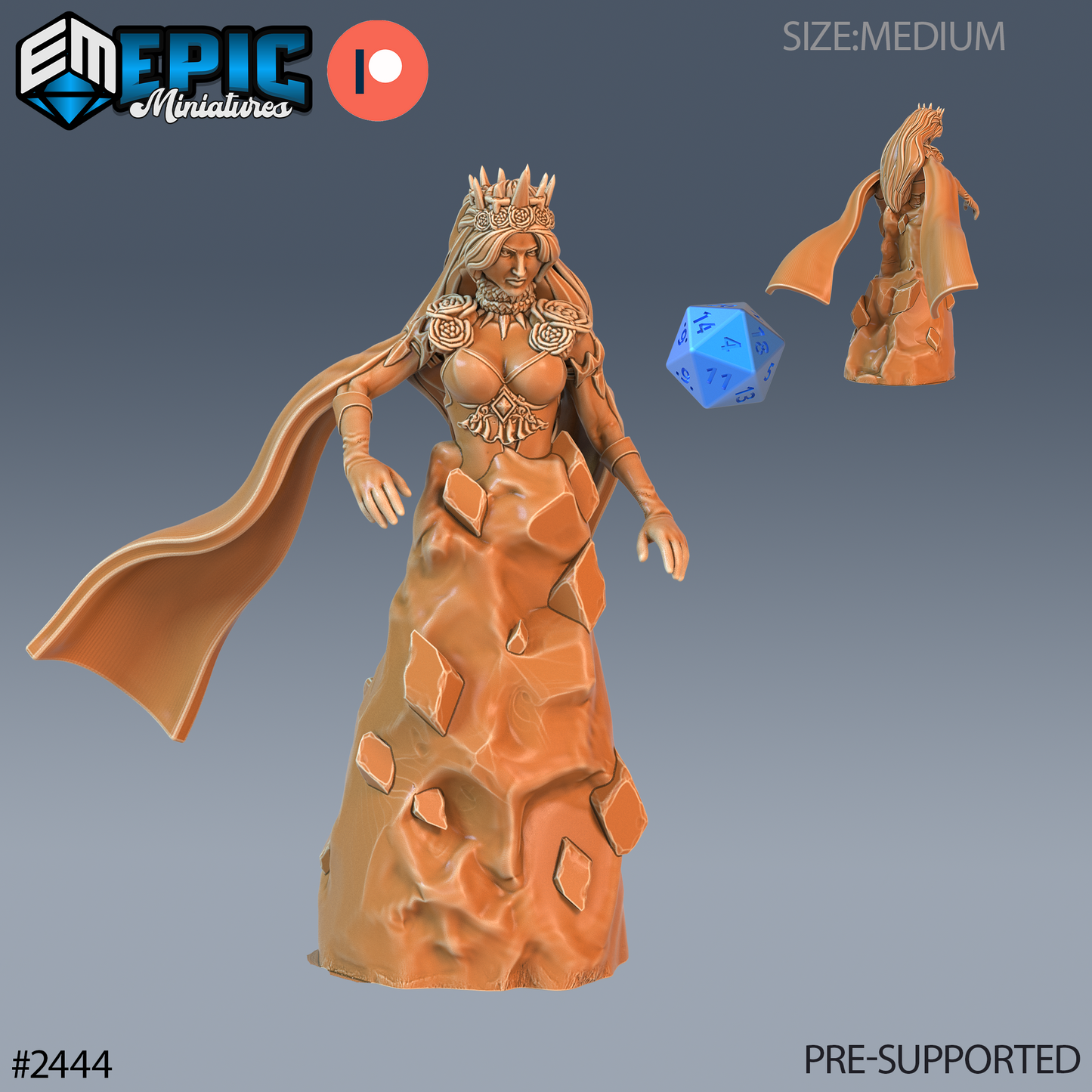 3D Resin Miniature Ice Sorceress D&D - Epic Miniatures