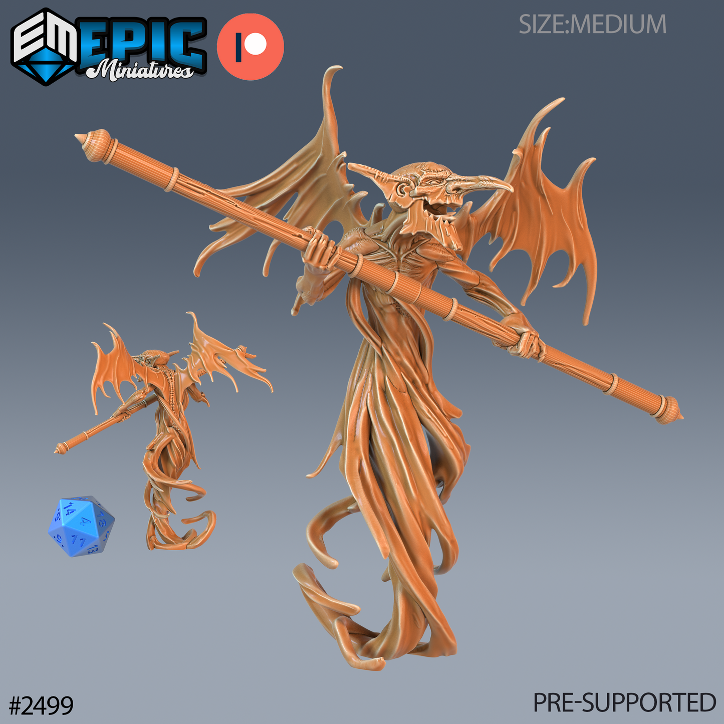 3D Resin Miniature Air Mephit - D&D Epic Miniatures
