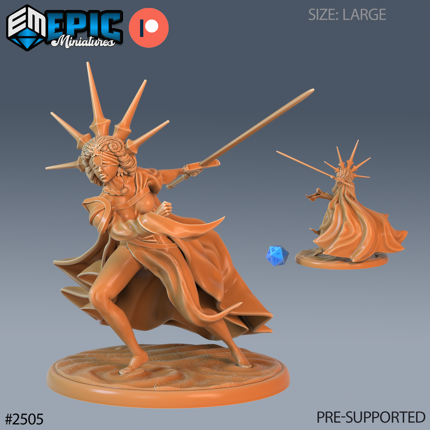 3D Resin Miniature Justicia - D&D Epic Miniatures