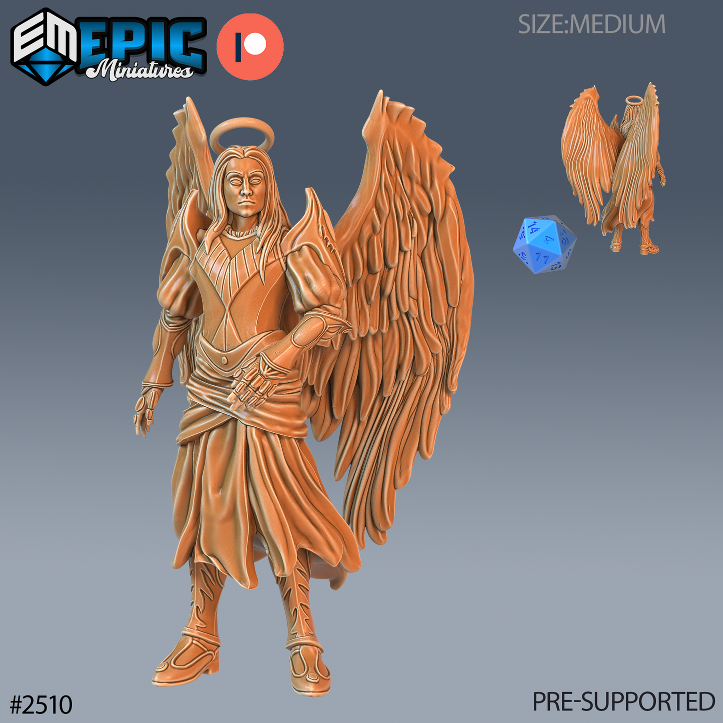 3D Resin Miniature Angel Male - D&D Epic Miniatures