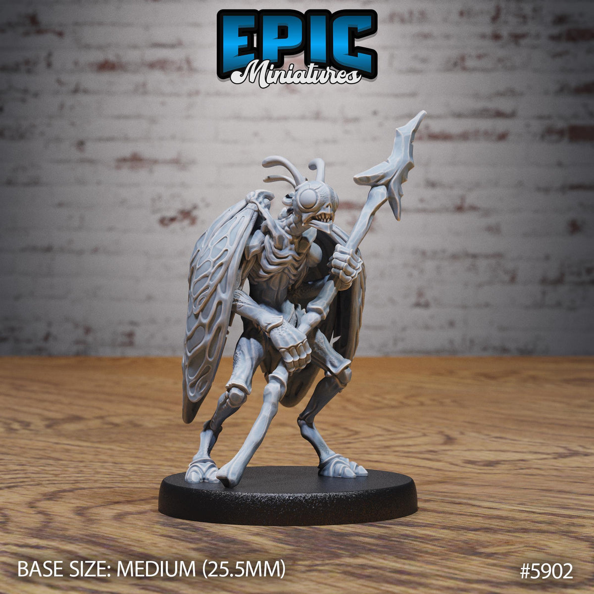 3D Resin Miniature Insect Folk Warrior  - D&D Epic Miniatures