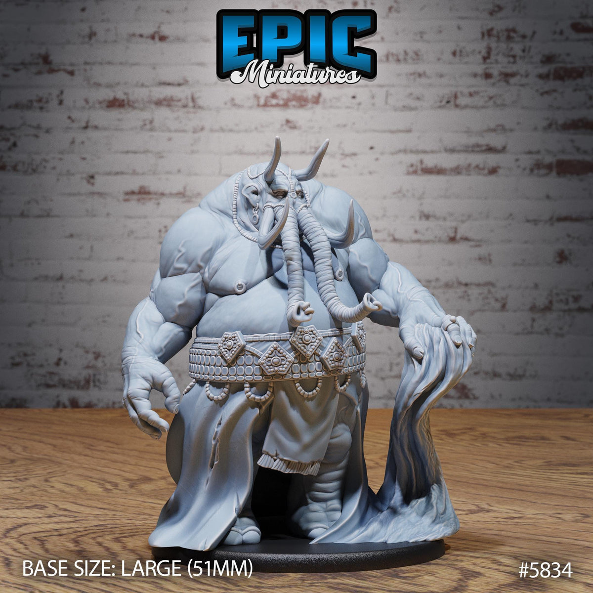3D Resin Miniature Elder Tusk  - D&D Epic Miniatures