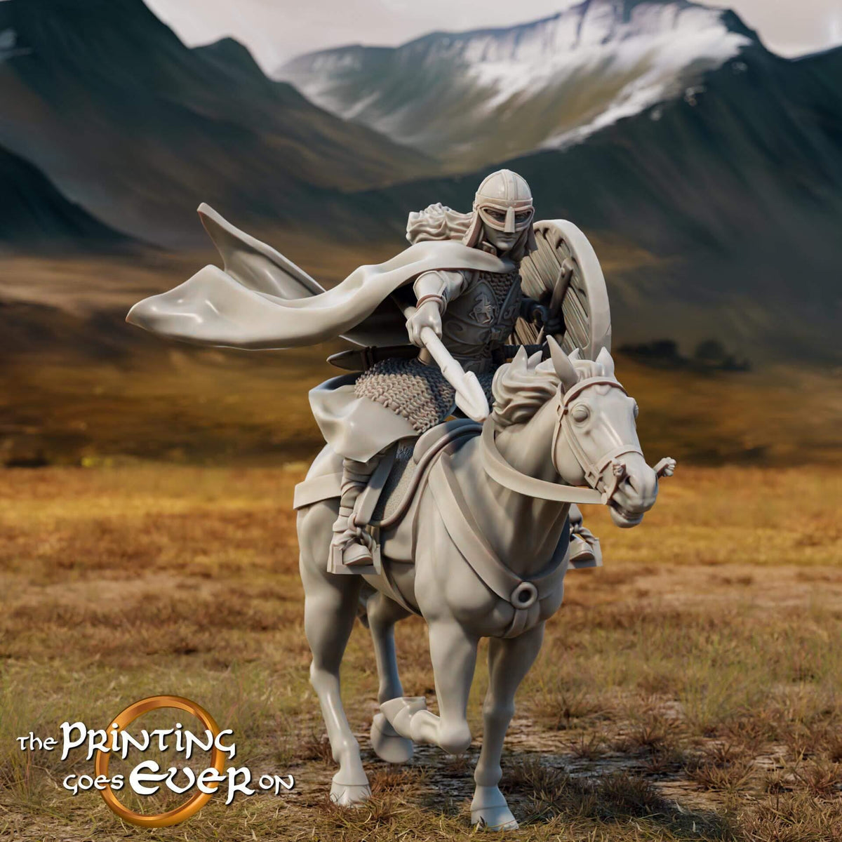 Eadwela on foot and mounted - Last Stand - Printing Goes Ever On