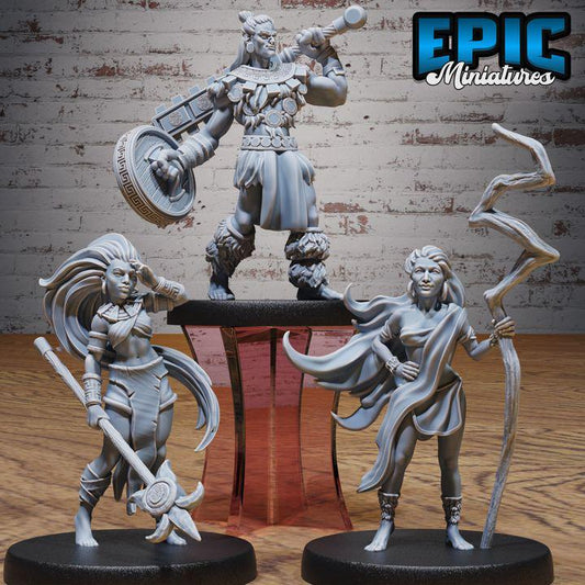 3D Resin Miniature Aztec Tribe Lancer - D&D Epic Miniatures