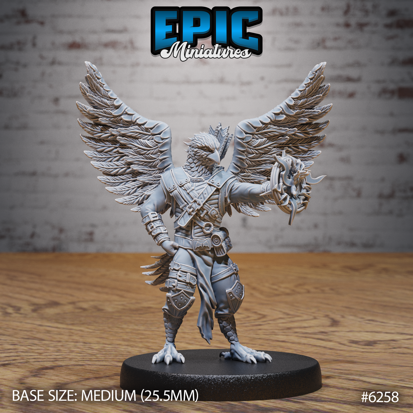3D Resin Miniature Falkon Folk Fighter Set - D&D Epic Miniatures