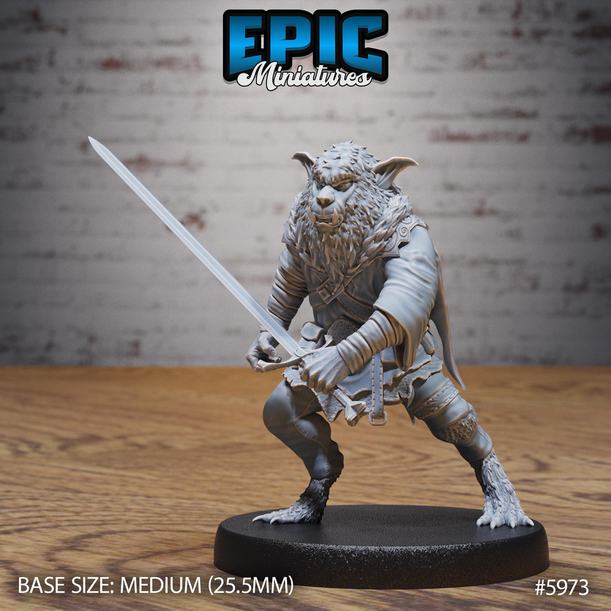 3D Resin Miniature Northern Bugbear - D&D Epic Miniatures