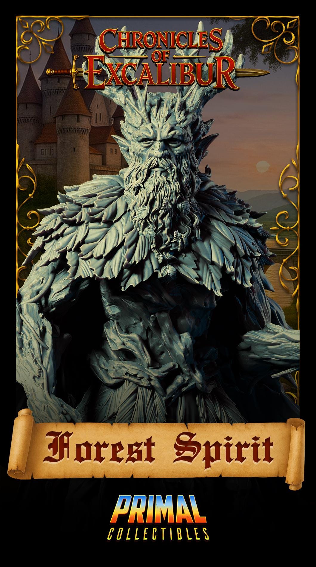 Forest Spirit miniature from Chronicles of Excalibur, crafted in premium resin, ideal for D&D and tabletop gaming.