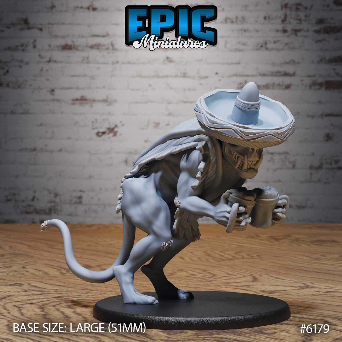 3D Resin Miniature Chupacabra - D&D Epic Miniatures