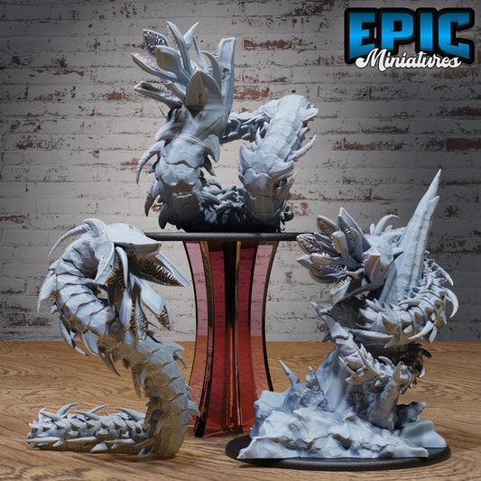 3D Resin Miniature Dhole Worm - D&D Epic Miniatures
